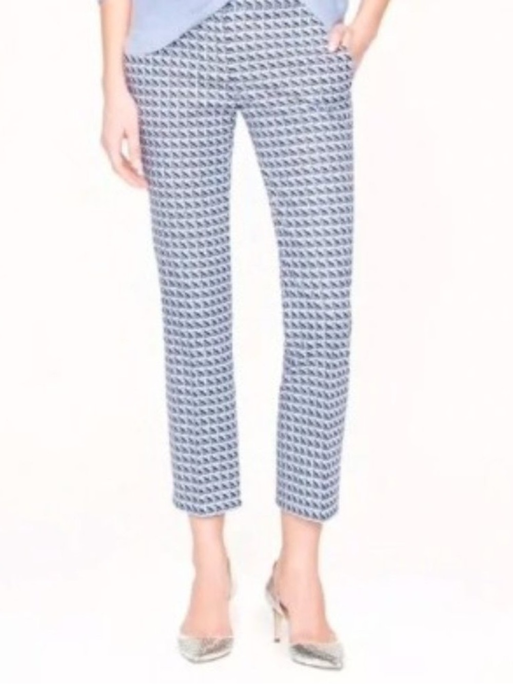 NWT J. Crew Blue Facade Campbell Capri Women’s Size 4